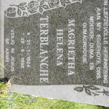 TERBLANCHE Magrietha Helena 1924-1998