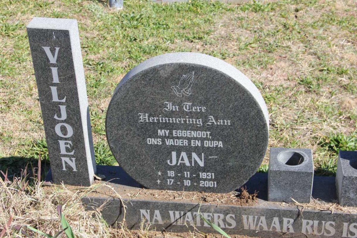 VILJOEN Jan 1931-2001 & Maria 1937-