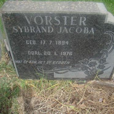 VORSTER Sybrand Jacoba 1894-1976