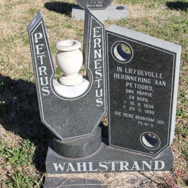 WAHLSTRAND Petrus Ernestus 1938-1992