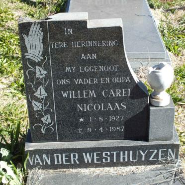 WESTHUYZEN Willem Carel Nicolaas, van der 1927-1987