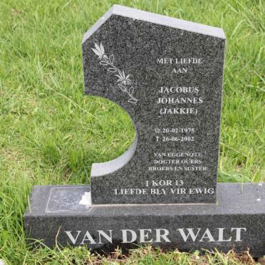 WALT Jacobus Johannes, van der 1975-2002