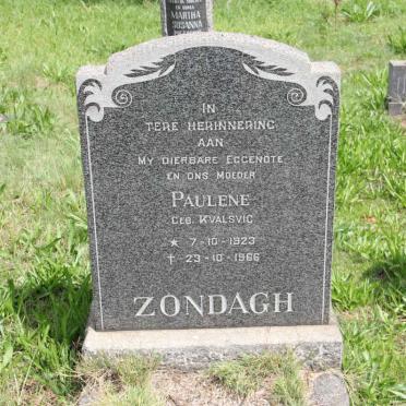 ZONDACH Paulene nee KVALSVIC 1923-1966
