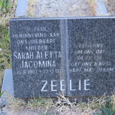 ZEELIE Sarah Aletta Jacomina 1907-1978
