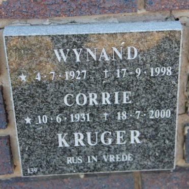 KRUGER Wynand 1927-1998 &amp; KRUGER Corrie 1931-2000