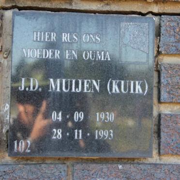 MUIJEN J.D. 1930-1993