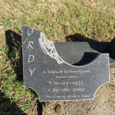 ?ORDY ? 1933-2002