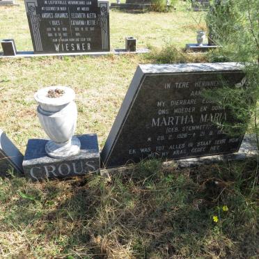 CROUS Martha Maria nee STEMMETT 1926-1991 _1
