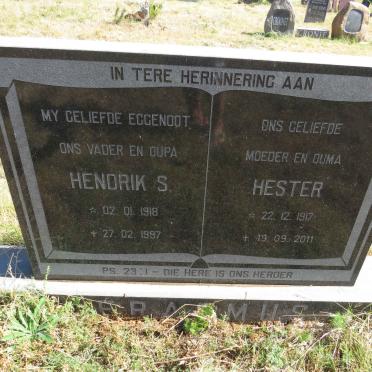ERASMUS Hendrik S. 1918-1997 & Hester 1917-2011