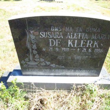 KLERK Susara Alette Maria, de 1918-1996
