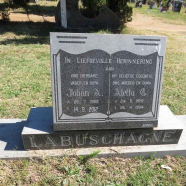 LABUSCHAGNE Johan A. 1929-2012 & Aletta C. 1928-1994