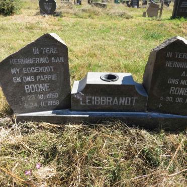 LEIBRANDT Boone 1950-1999 &amp; Ronel 1955-