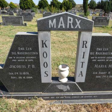 MARX Jacobus P.H. 1926-2004 &amp; Maria M. SWART 1930-1987