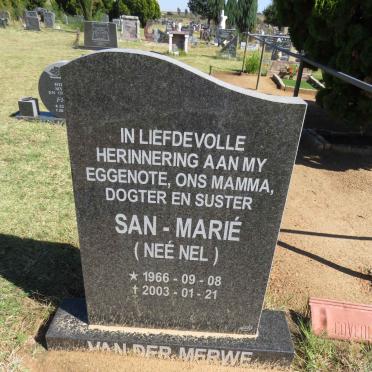 MERWE San-Marie, van der nee NEL 1966-2003