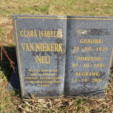 NIEKERK Clara Isabella, van nee NEL 1923-2001