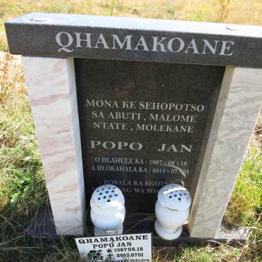 QHAMAKOANE Popo Jan 1967-2013