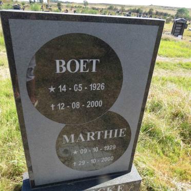 REYNECKE Boet 1926-2000 &amp; Marthie 1929-2000