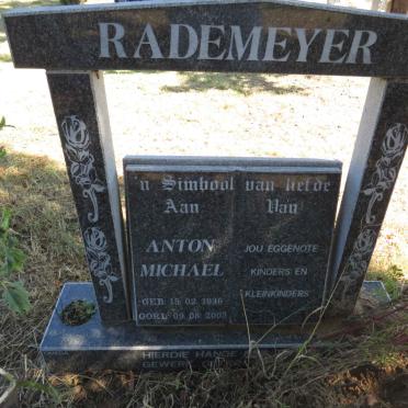 RADEMEYER Anton Michael 1936-2003