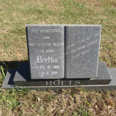 ROETS Bertha 1919-1991