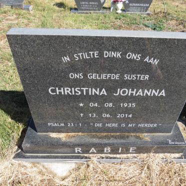 RABIE Christina Johanna 1935-2014