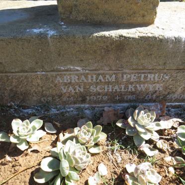 SCHALKWYK Abraham Petrus, van 1972-2008 _2