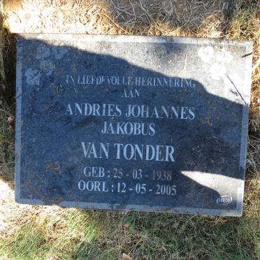 TONDER Andries Johannes Jacobus, van 1938-2005