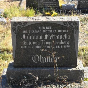 OLIVIER Johanna Petronella nee VAN LOGGERENBERG 1899-1976