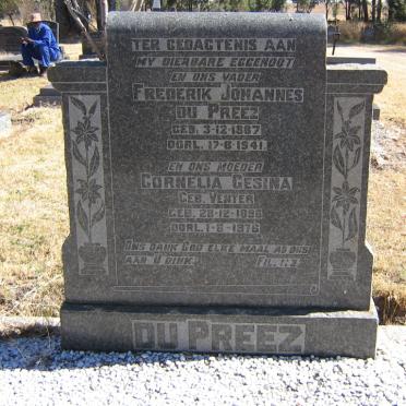 PREEZ Frederik Johannes, du 1887-1941 &amp; Cornelia Gesina VENTER 1896-1976