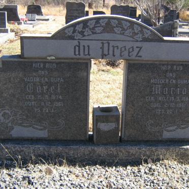 PREEZ Carel, du 1874-1961 &amp; Maria NEL 1881-1961