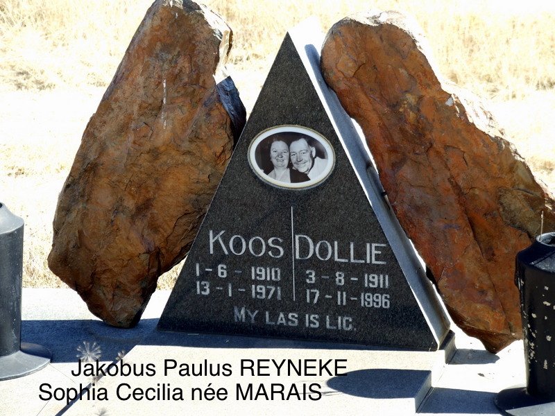 REYNEKE Jakobus Paulus 1910-1971 & Sophia Cecilia MARAIS 1911-1996
