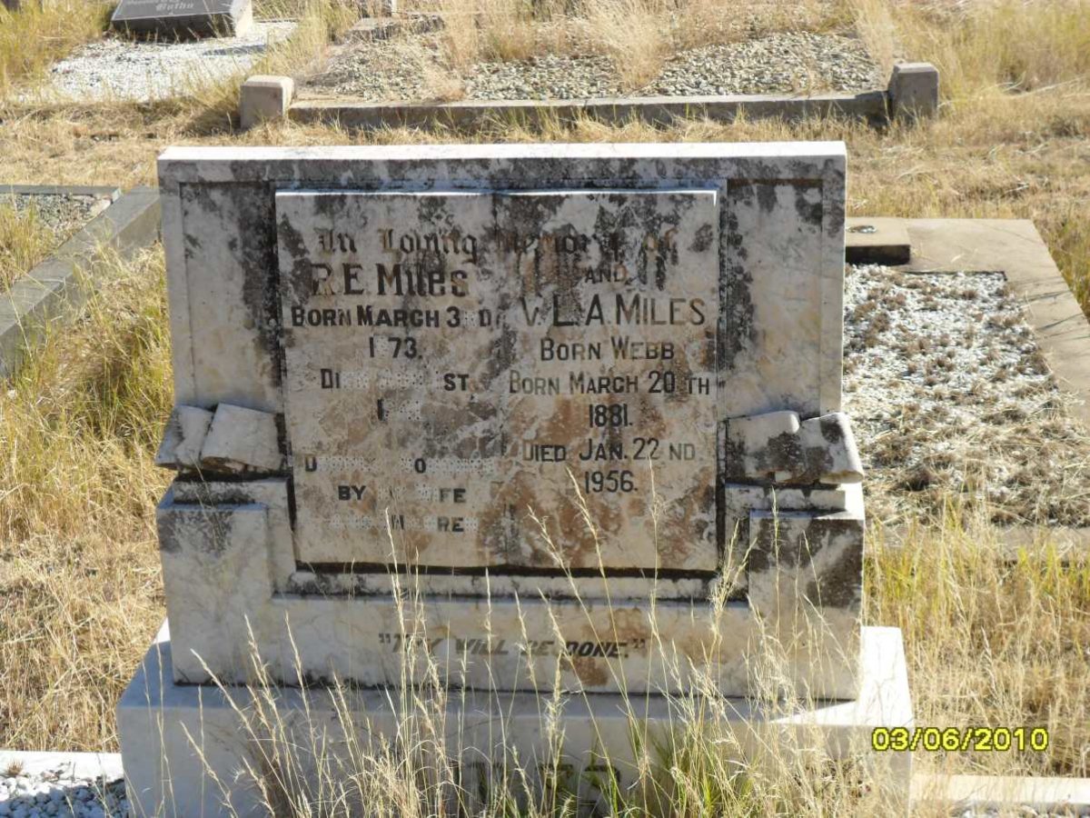 MILES R.E. 1873-? & W.L.A. WEBB 1881-1956