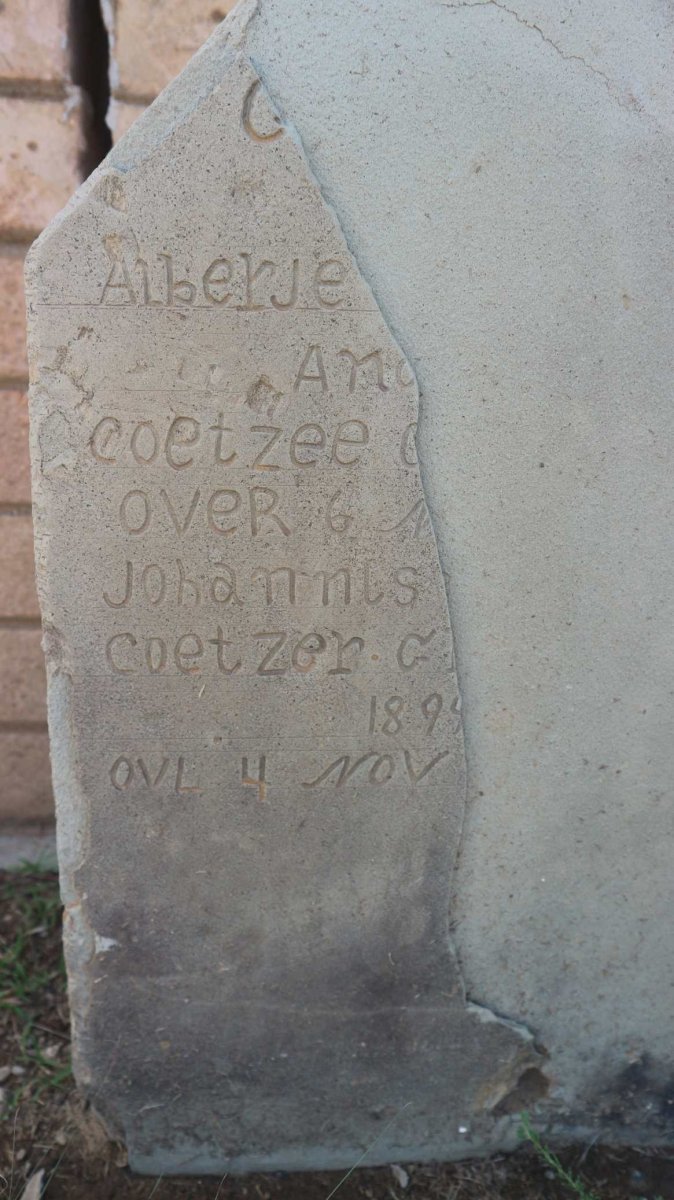 COETZEE Alberje Andria -1902 :: COETZER Johannis 1899-