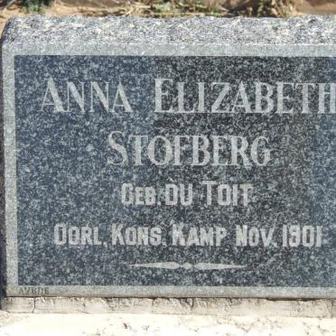 STOFBERG Anna Elizabeth nee DU TOIT -1901