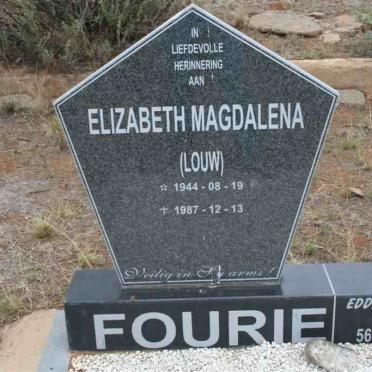 FOURIE Elizabeth Magdalena nee LOUW 1944-1987