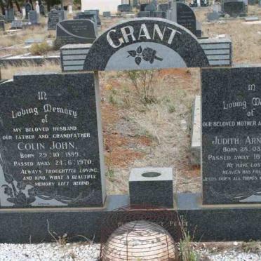 GRANT Colin John 1889-1970 &amp; Judith Arnoldine 1904-1979