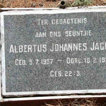 JACOBS Albertus Johannes 1957-1958
