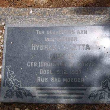 LUDEKE Hybregt Aletta nee DROSKIE 1872-1957