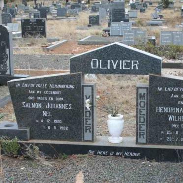 OLIVIER Salmon Johannes Nel 1920-1982 &amp; Hendrina Cornelia Wilhelmina O'NEILL 1925-2003