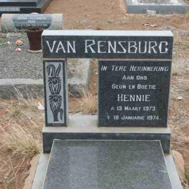 RENSBURG Hennie, van 1973-1974