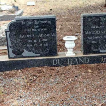 RAND Jacobus Abraham, du 1899-1959 &amp; Magdalena Sophia 1899-1960