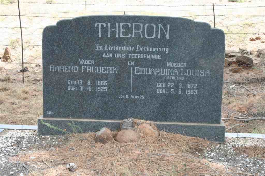 THERON Barend Frederik 1866-1925 & Eduardina Louisa STULTING 1872-1963