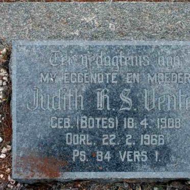 VENTER Judith H.S. nee BOTES 1908-1966