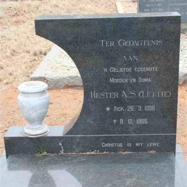 ? Hester A.S. nee FICK 1906-1965
