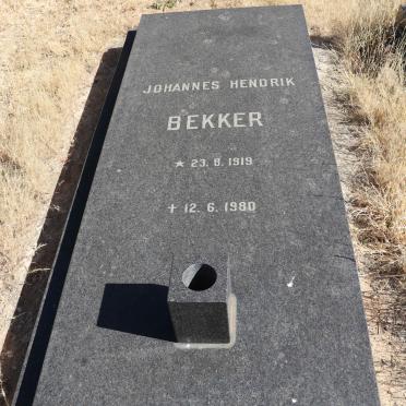 BEKKER Johannes Hendrik 1919-1980