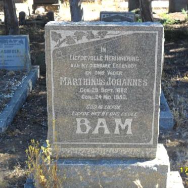 BAM Marthinus Johannes 1882-1950