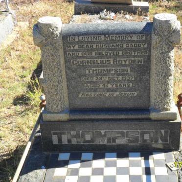 THOMPSON Cornelius Royden -1937