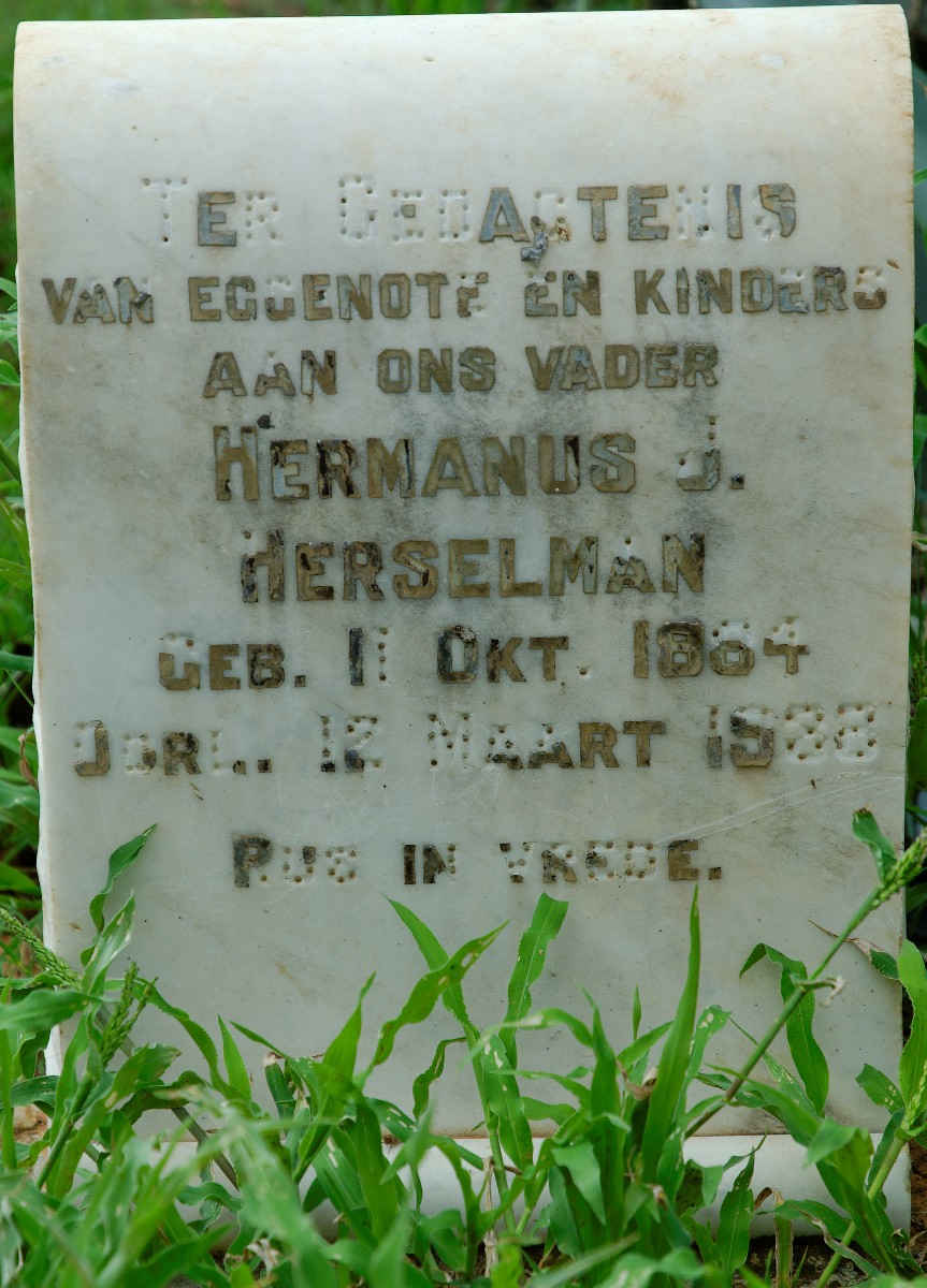 HERSELMAN Hermanus Jacobus 1884-1938