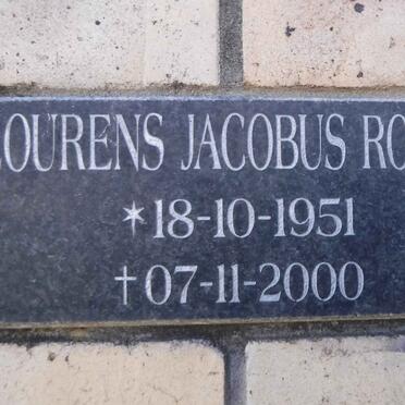 ROODT Lourens Jacobus 1951-2000