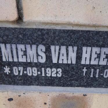 HEERDEN Miems, van 1923-2013