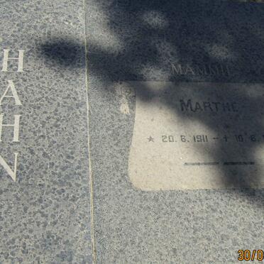 HAHN William F. 1906-1975 &amp; Marthe 1911-1975